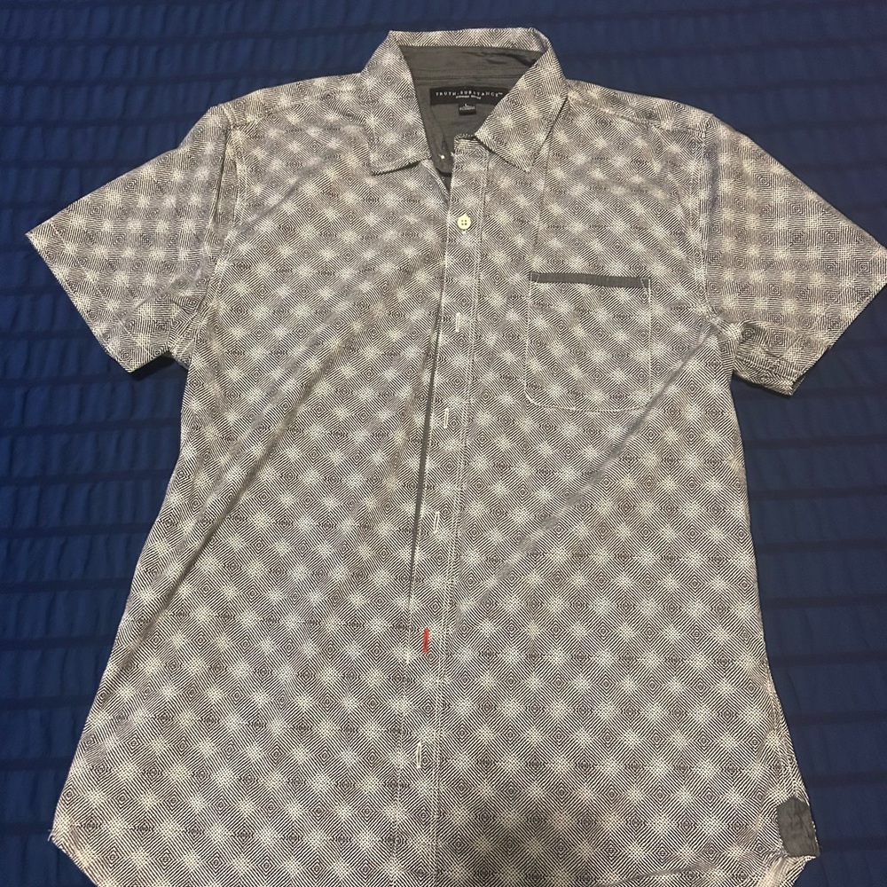 Black & White Patterned Button Down Shirt